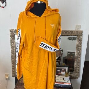 Guess Mustard Hoodie Dress medium